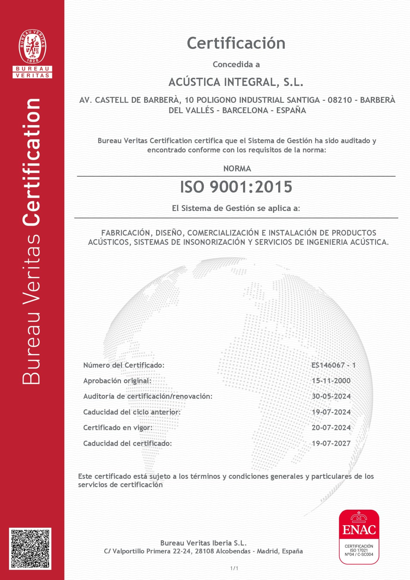 CERTIFICACIÓN ISO 9001 - 2024